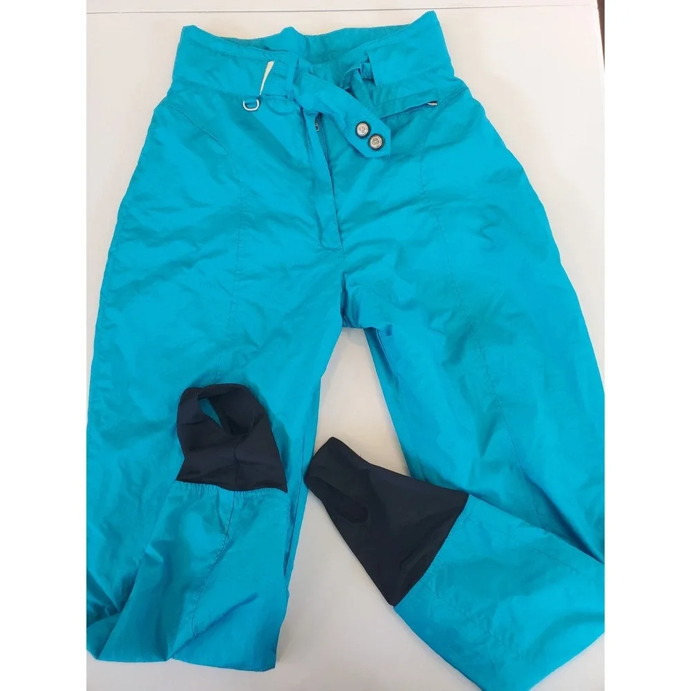 Vintage Inside Edge Womens Ski Suit Set Large Teal Jacket Pants Retro 80s 90s